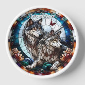 Glas in lood Look Wolf Pair (Voorkant)