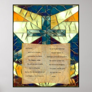 Glas in lood Lord's Prayer Poster