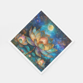 Glas in lood Lotus Bloesems in het maanlicht Servet (Hoek)