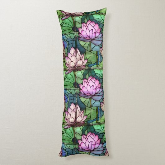 Glas in lood Lotus Body Kussen (Achterkant (Verticaal))