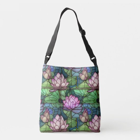 Glas in lood Lotus Cross-body tas (Achterkant)
