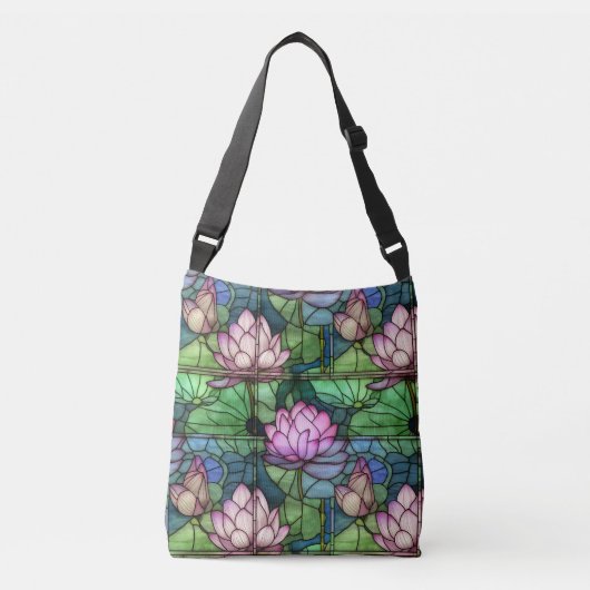 Glas in lood Lotus Cross-body tas (Voorkant)