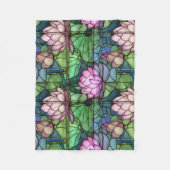 Glas in lood Lotus Fleece Deken (Voorkant)
