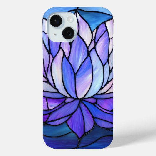 Glas in lood Lotus Flower Art voor Vrouwen Case-Mate iPhone Case (Achterkant)