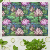 Glas in lood Lotus keukenhanddoek (Gevouwen)