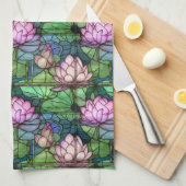 Glas in lood Lotus keukenhanddoek (Quarter Fold)