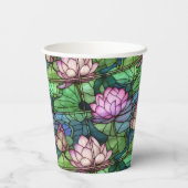 Glas in lood Lotus Papier Cups Papieren Bekers (Achterkant)