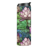 Glas in lood Lotus Thermische Tumbler Thermosbeker (Gedraaid links)