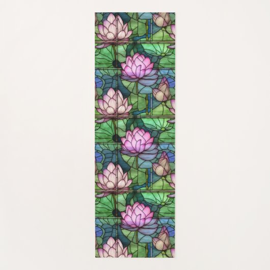 Glas in lood Lotus yogamat (Voorkant)