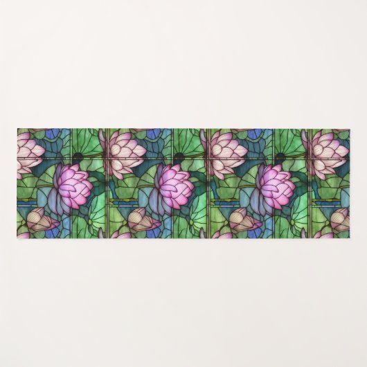 Glas in lood Lotus yogamat (Voorkant (horizontaal))