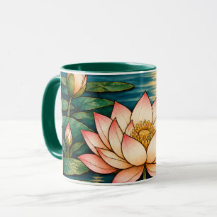 Glas-in-lood Lotusbloem Mok