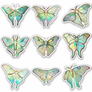 Glas in lood Luna Moths Sticker