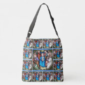 Glas in lood Maagd Maria Heilige Geest Apostelen Crossbody Tas (Achterkant)