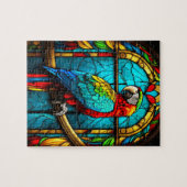 Glas in lood Macaw Legpuzzel (Horizontaal)