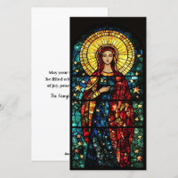 Glas-in-lood Madonna kaart