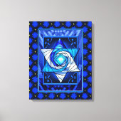 Glas in lood Magen David Quilt Canvas Afdruk (Voorkant)