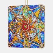 Glas in lood Mandala 40-27 van Julie Ann Stricklin Keramisch Ornament (Links)
