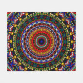 Glas-in-lood Mandala Fleece Deken (Voorkant (Horizontaal))