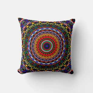 Glas-in-lood-mandala Kussen