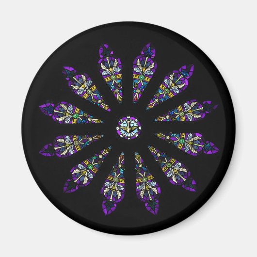 Glas in lood Mandala Magneet (Voorkant)