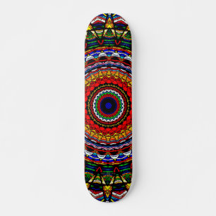 Glas-in-lood-mandala Persoonlijk Skateboard
