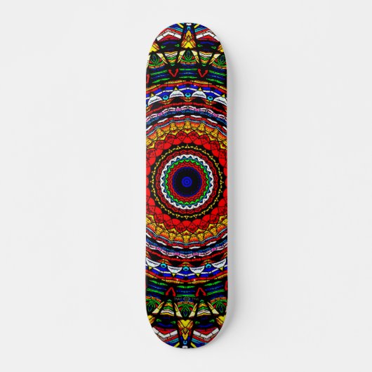 Glas-in-lood-mandala Persoonlijk Skateboard (Voorkant)