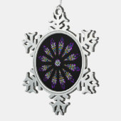 Glas in lood Mandala Pewter Snowflake Ornament (Rechts)