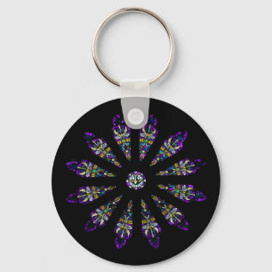 Glas in lood Mandala Sleutelhanger