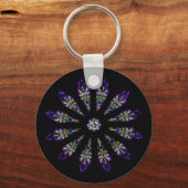 Glas in lood Mandala Sleutelhanger (Voorkant)