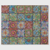 Glas in lood Mandala verpakkingspapier Cadeaupapier (Vlak)