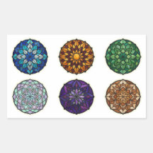 Glas-in-lood Mandala-versieringen