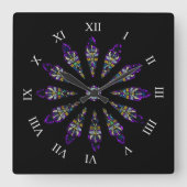 Glas in lood Mandala wandklok (Voorkant)