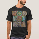 Glas in lood Mandalas Mannen Basic Dark T-Shirt (Voorkant)