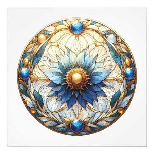 Glas in lood Mandella Foto Afdruk (Voorkant)