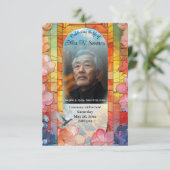 Glas in lood met Dove Funeral Aankondiging (Staand voorkant)