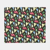 Glas in lood met dunne kersttas fleece deken (Voorkant (Horizontaal))