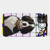 Glas in lood met een hondenportret Case-Mate iPhone case (Achterkant (horizontaal))