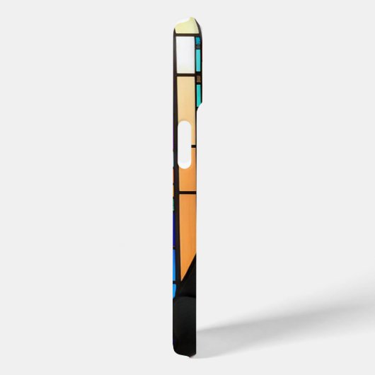 Glas in lood met een hondenportret Case-Mate iPhone case (Achterkant / Rechts)