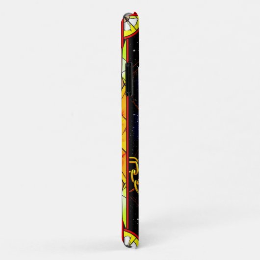 Glas in lood met een sterrenachtergrond Case-Mate iPhone case (Achterkant/rechts)