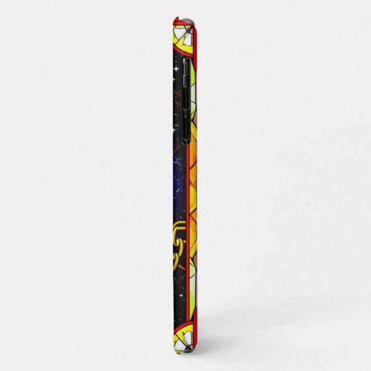 Glas in lood met een sterrenachtergrond Case-Mate iPhone case (Achterkant/links)