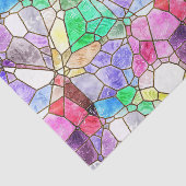 Glas in lood met kleurrijke mozaïeken tissuepapier (Detail)