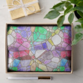 Glas in lood met kleurrijke mozaïeken tissuepapier (Geschenk)