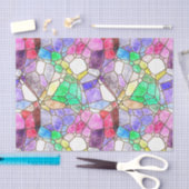 Glas in lood met kleurrijke mozaïeken tissuepapier (Craft)