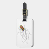 Glas in lood microbe bagagelabel (Voorkant verticaal)