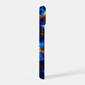 Glas in lood Misty Blue Gold iPhone 15 Case (Rechterkant)
