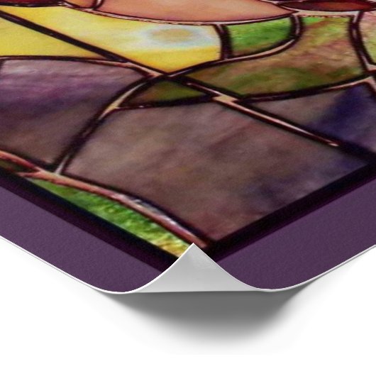 Glas in lood moderne ventilatorwand poster (Hoek)