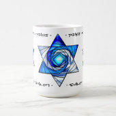 Glas in lood Mogen David (gepersonaliseerd) Koffiemok (Center)