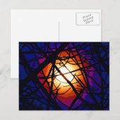 Glas in lood Moon Abstract Briefkaart (Voorkant / Achterkant)