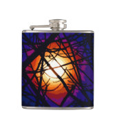 Glas in lood Moon Abstract Heupfles (Voorkant)