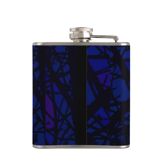 Glas in lood Moon Abstract Heupfles (Achterkant)